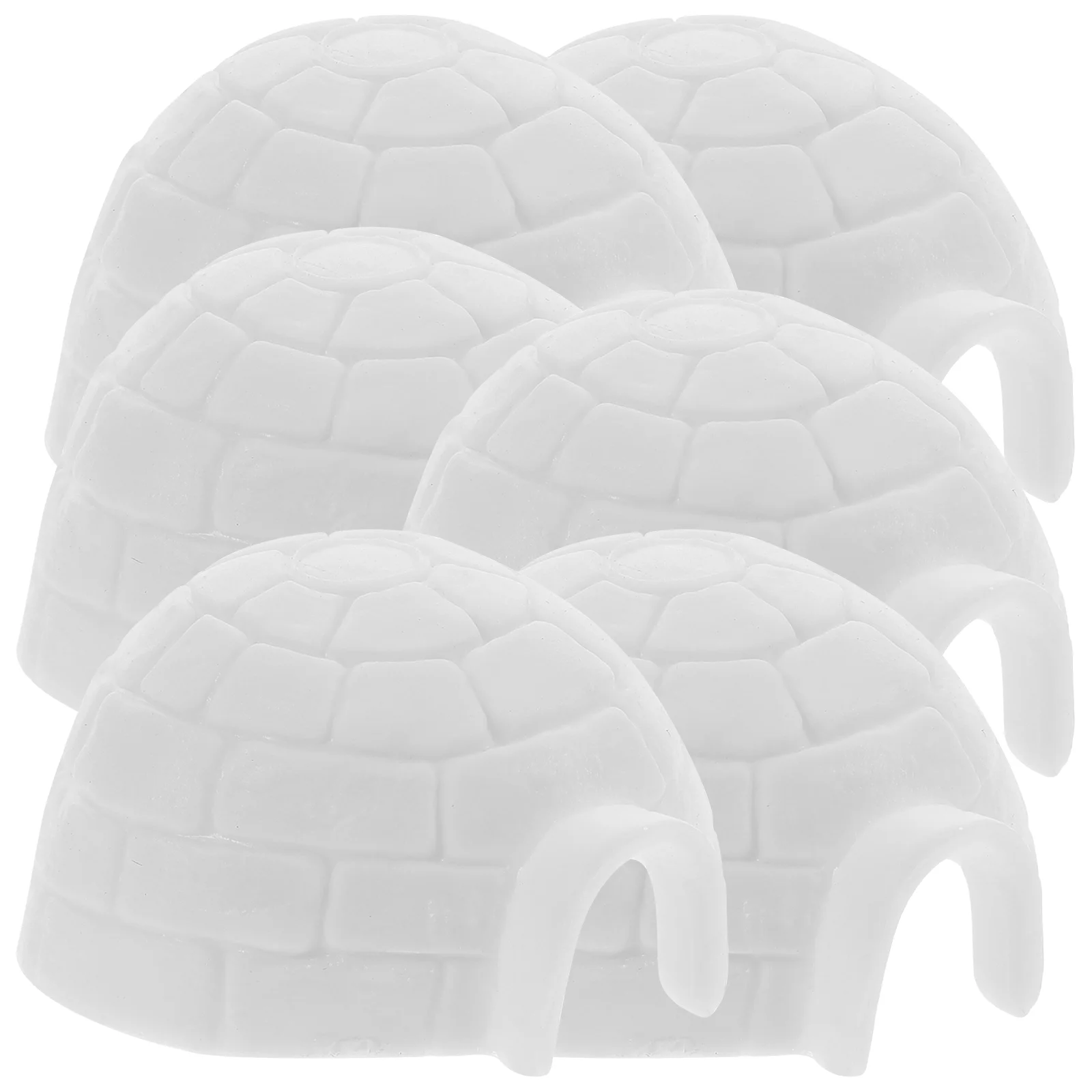 

6 Pcs Vertical Igloo Model Child Ornament Plastic Farm Children Figurines