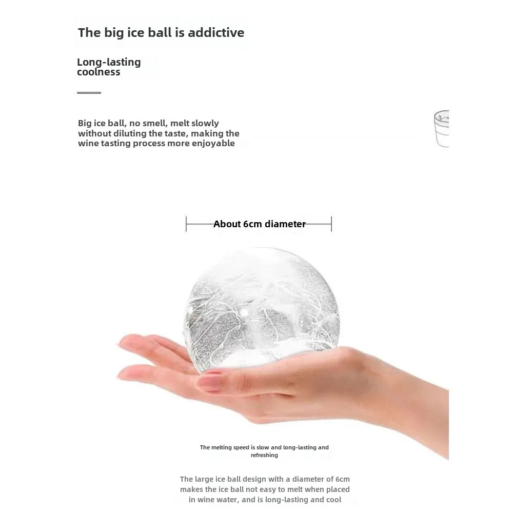 Быстрозамораживающий ледяной шарик Круглый Силиконовый лоток для льда большой