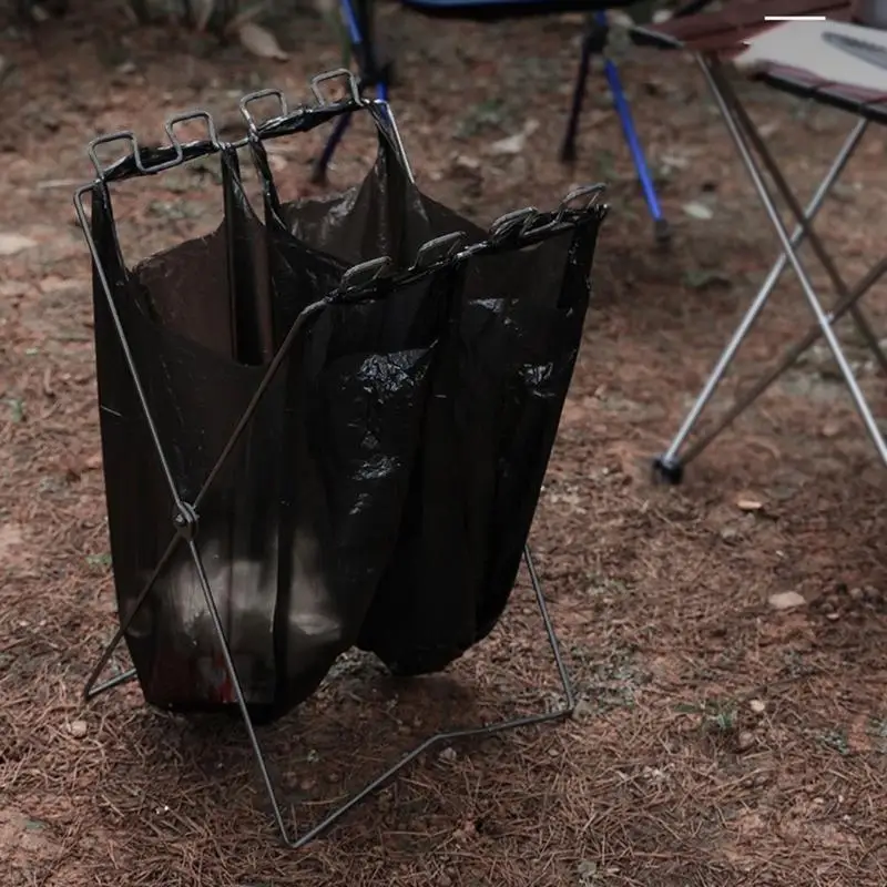 

Складной кронштейн для мусорного мешка, портативный кухонный органайзер для дома, кухонная столешница для барбекю