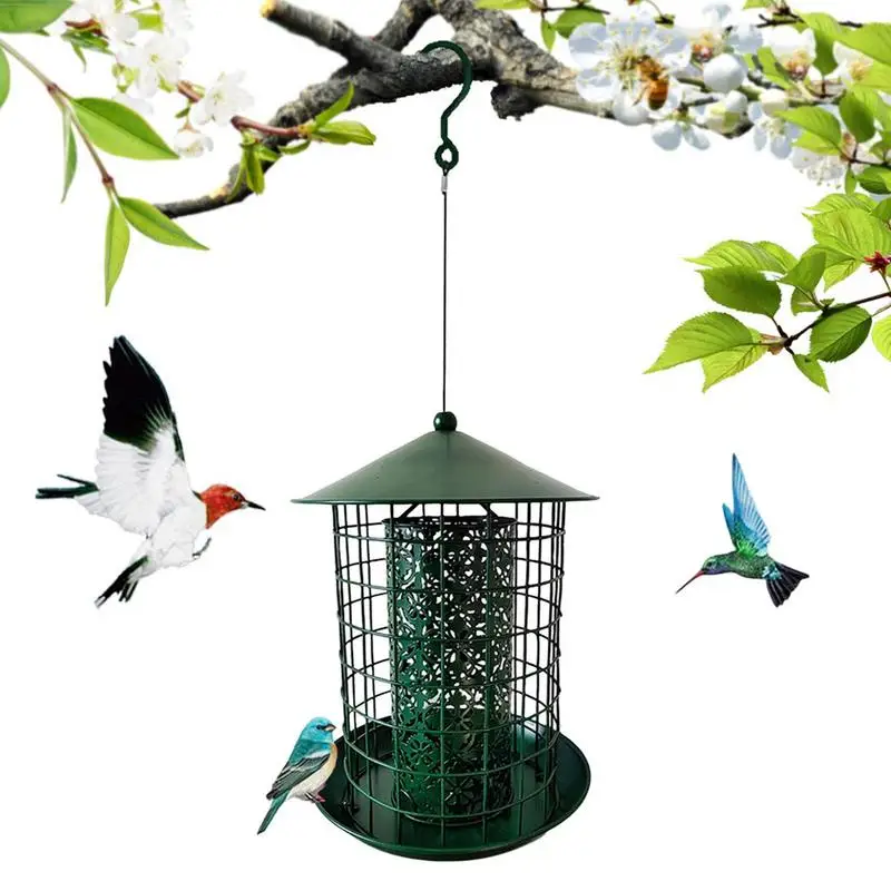 

Антибликовая кормушка, уличная металлическая кормушка для птиц, подвесное устройство для кормления птиц, выдвижная декоративная кормушка для двора