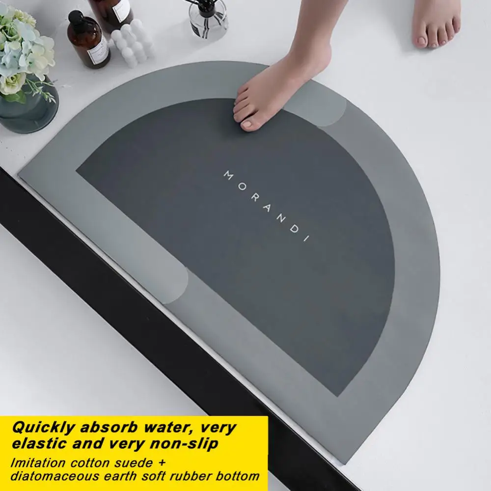 

Силиконовый ковер для ванной комнаты, абсорбирующее нескользящее матовое одеяло, машинная стирка, нескользящее одеяло, минималистичное де...