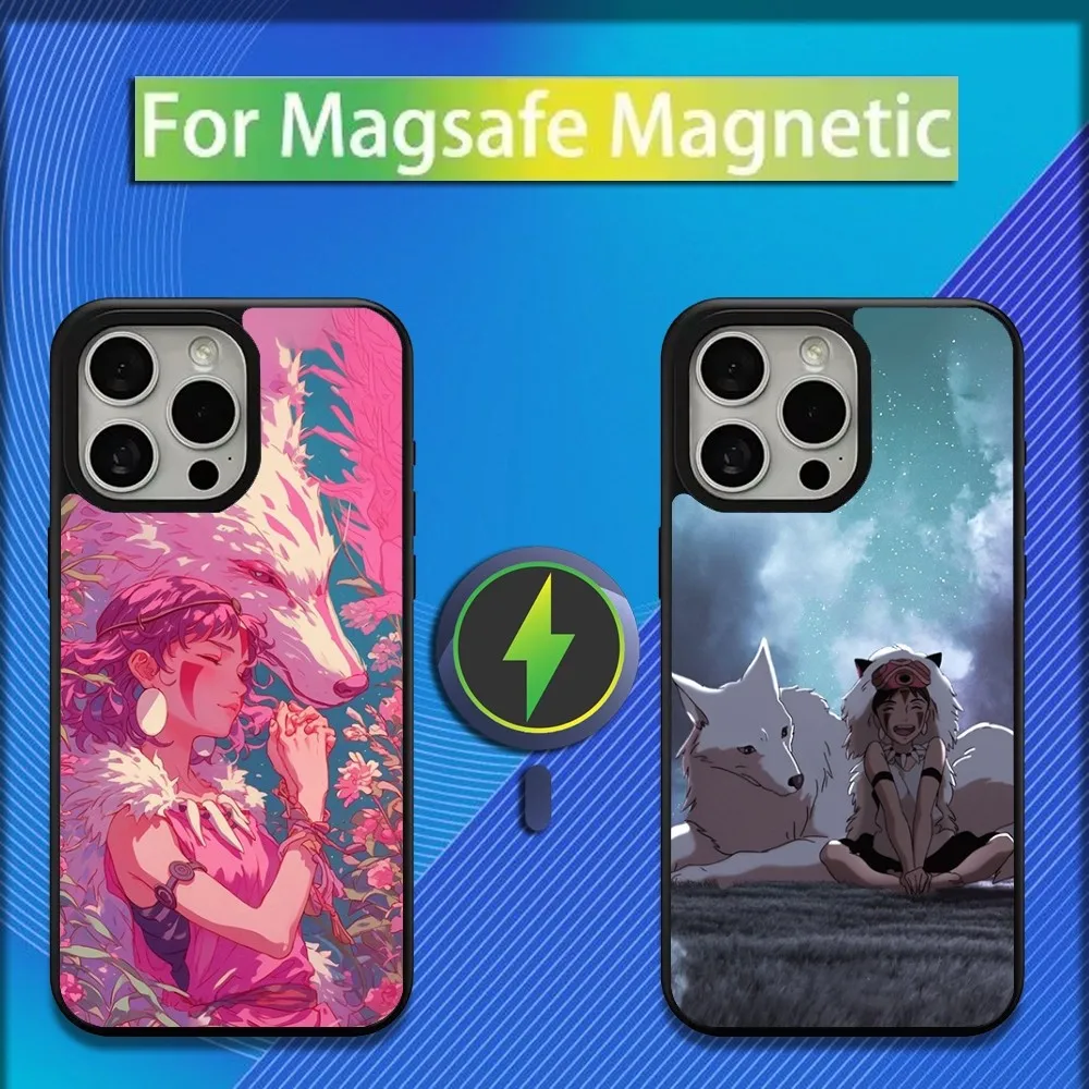 M-Mononoke H-Himes Phone Case For iPhone 16 15 14 13 12 11 Plus Pro Max Mini Magsafe Magnetic Wireless Charging