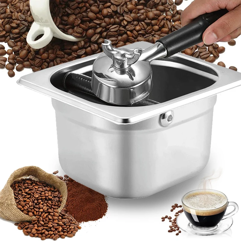 Прочная кофейная коробка из нержавеющей стали с резиновым стержнем и встроенным