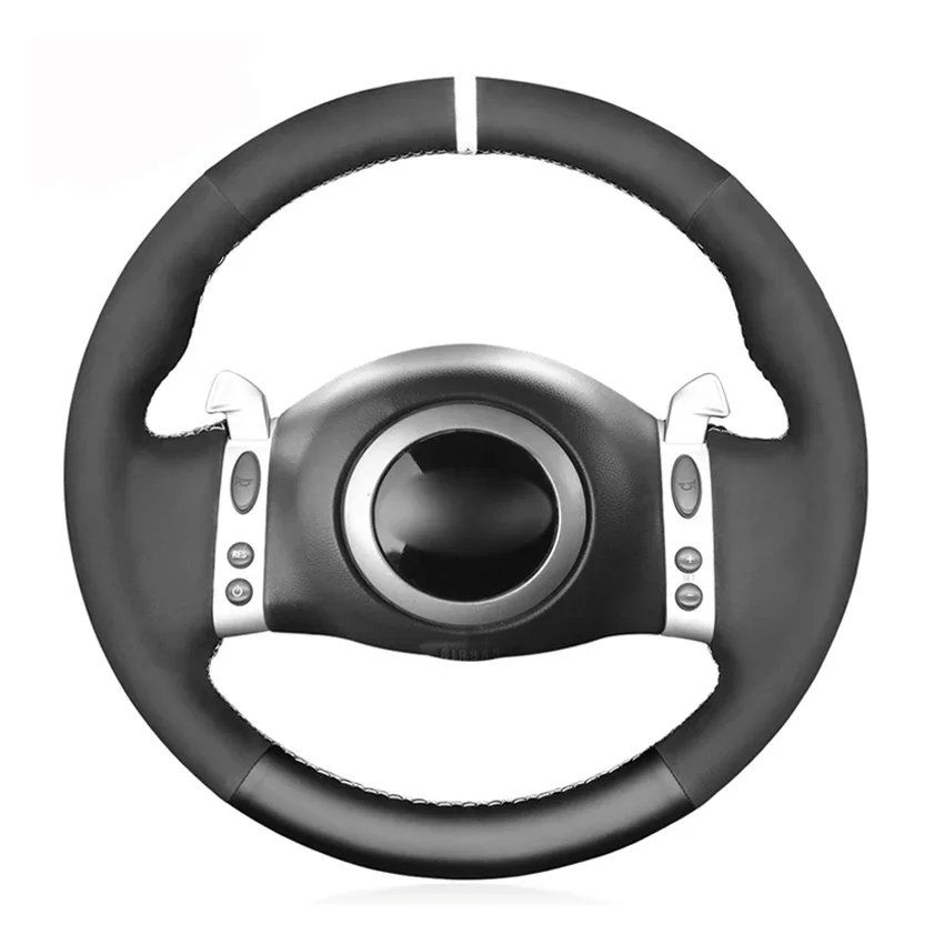 

Black Artificial Suede Leather No-slip Car Steering Wheel Cover for Mini Coupe 2001-2006 Convertible 2004-2008 Mini R50 R53 R60
