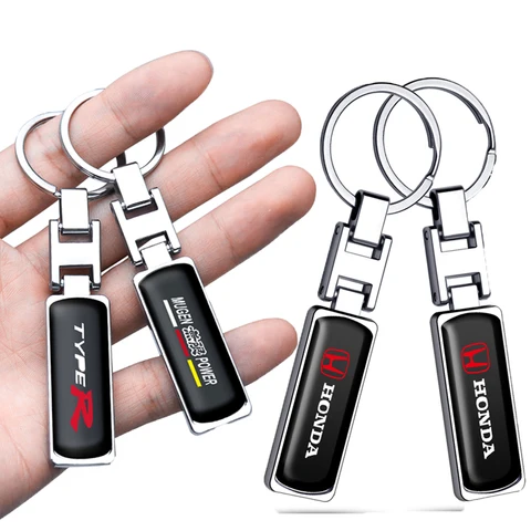 1 шт., автомобильный Стайлинг, нейлоновые металлические брелоки, брелок для ключей, аксессуары для Honda CIVIC Mugen Fit Pilot Type R Type S Si Insight