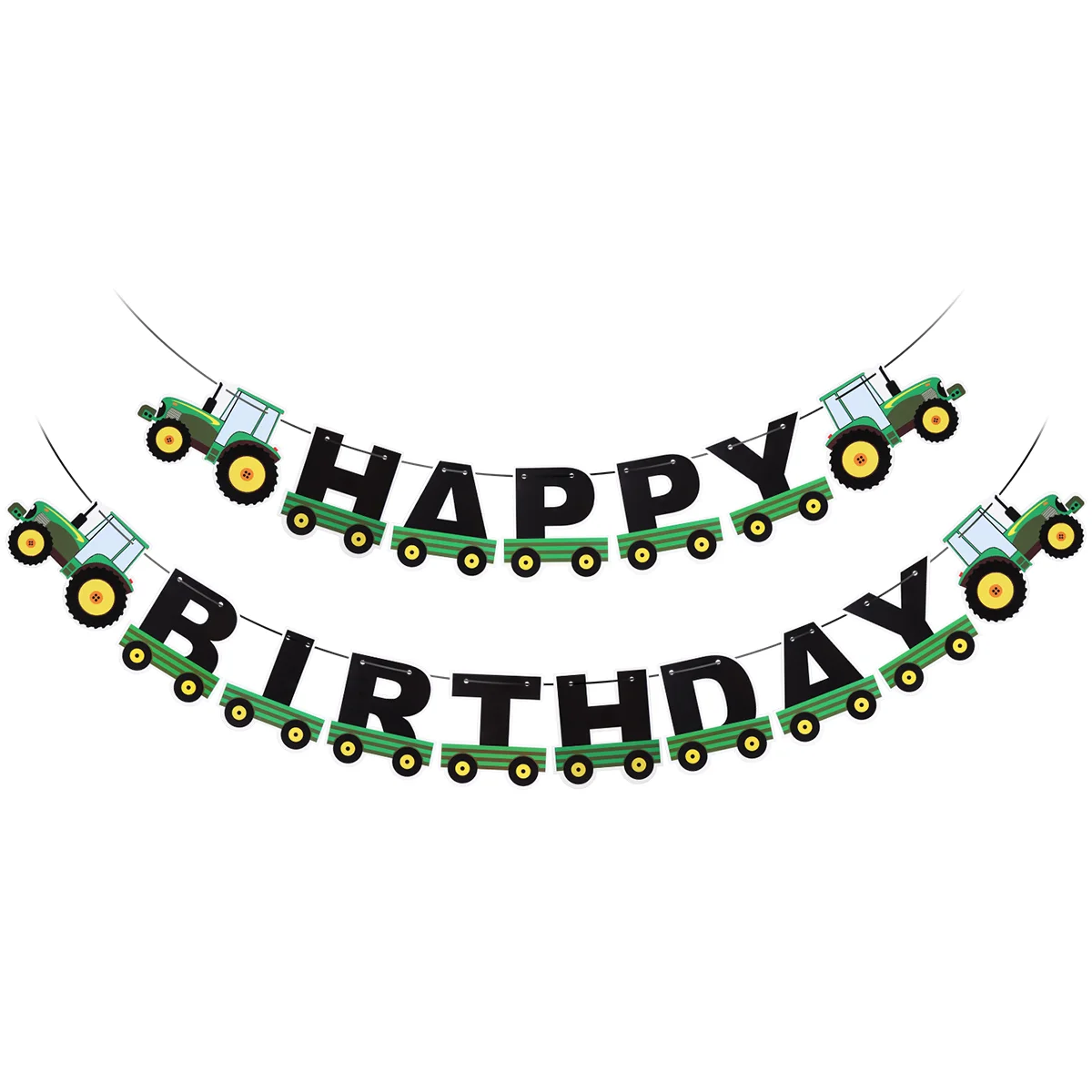 

Tractor Birthday Banner Tractor Garland Bunting for Tractor Birthday Party Supplies Decorations (Green)