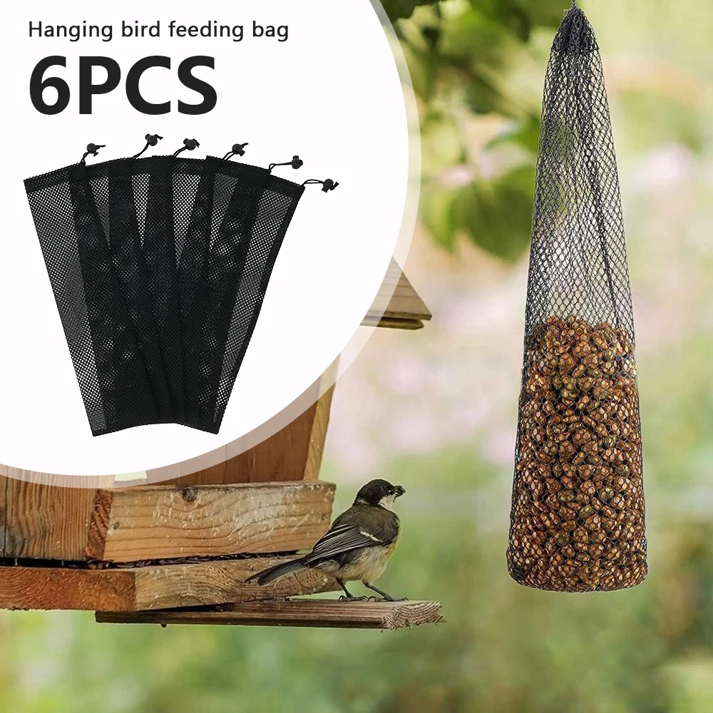 S Reusable Mesh Bag Bird Feeder 15.7"x 3.9" Garden Yard Outd