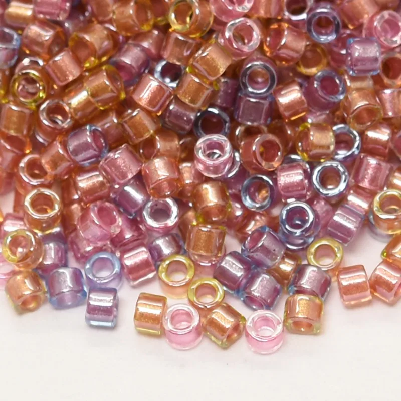 Стеклянные японские бусины 1 6 мм зеркальные с цветным покрытием 11/0 для