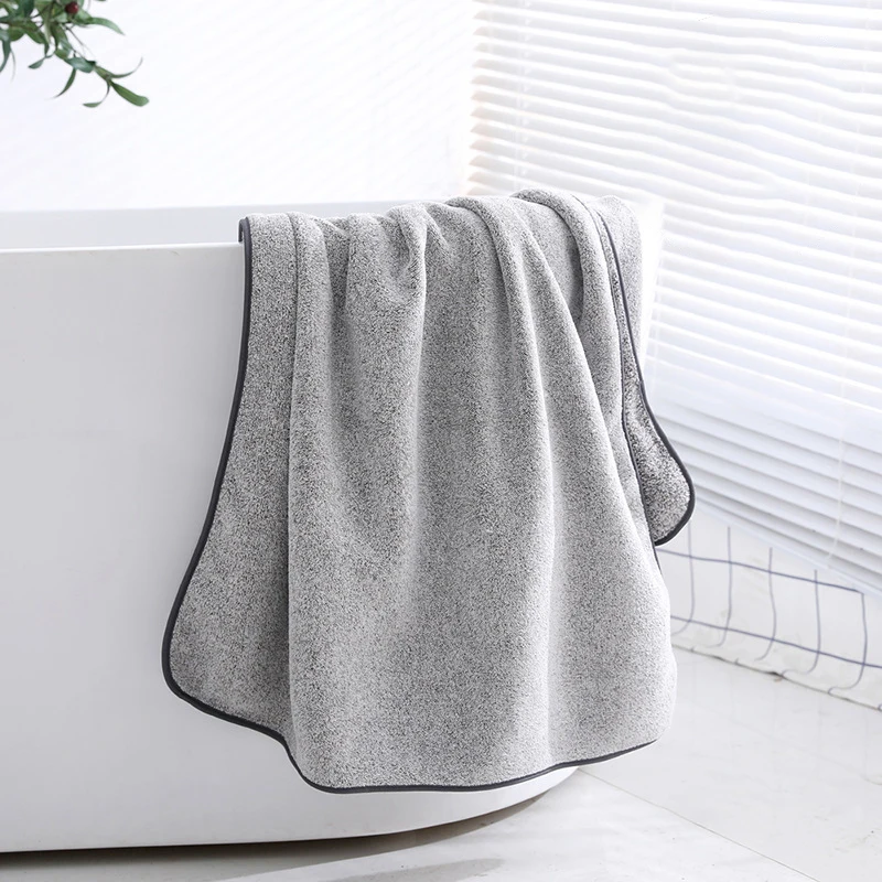 

Lint-Free Large Towel Absorbent Bath Towels Bamboo Charcoal Fiber Household Hotel Spa Supplies Adult Bathing Thickened Soft