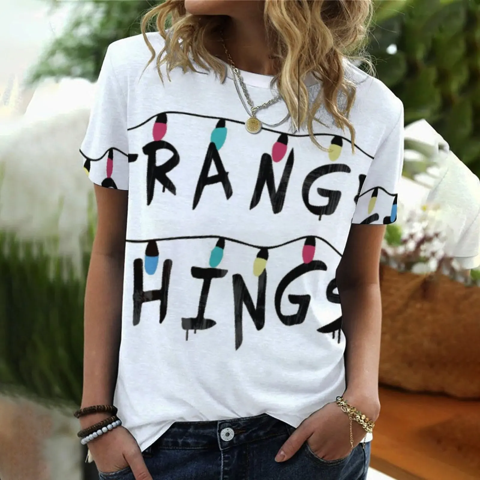 

Anime Stranger Things 4 T Shirts Women T Shirts Aesthetic Graphics Hellfire Club T Shirts Unisex Fun T Shirts 11 Tops Summer
