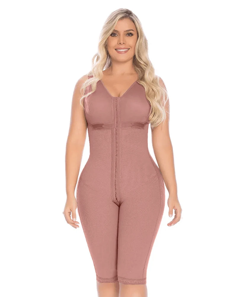 Fajas Colombianas Full Body Shaper for Women with Adjustable Hooks Slimming Tummy Control Postpartum Girdles Bbl Skims Shapewear