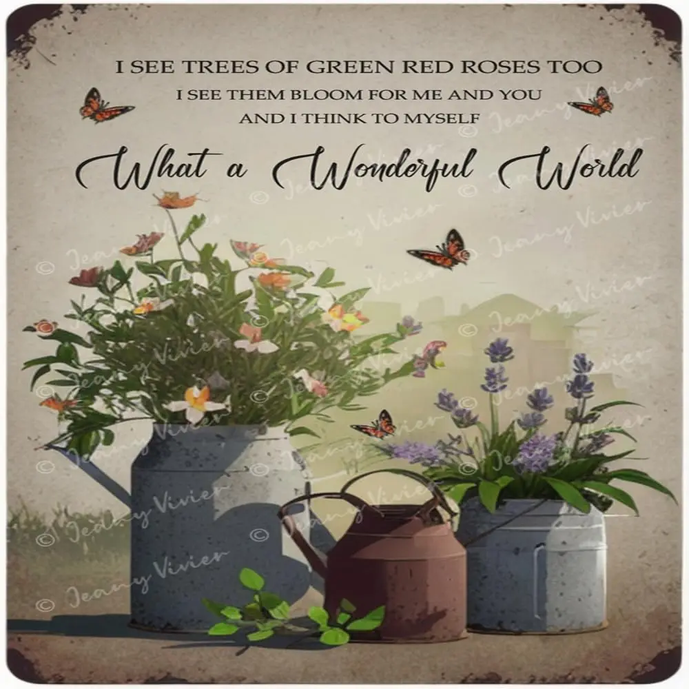 Цветочный жестяной знак Zomyto винтажные садовые металлические знаки и я думаю себе