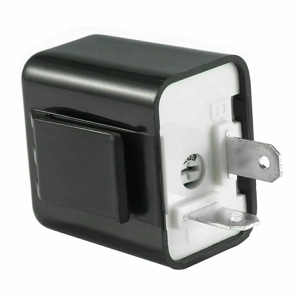 

2pcs 2-Pin Speed Adjustable LED Flasher Relay Fix Motorcycle Turn Signal Hyper Flash Universal LED Flasher Relay