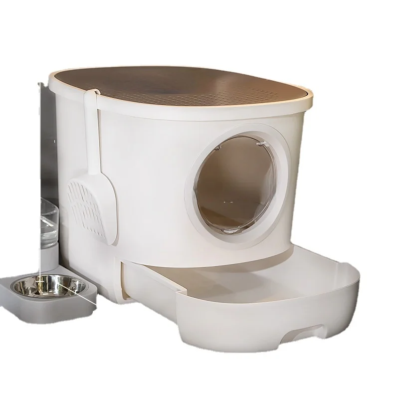 

Bathroom Supplies Cat Potty Training Big Fully Enclosed House Cat Litter Box Modern Cute Arenero Gato Cerrado Pet Products