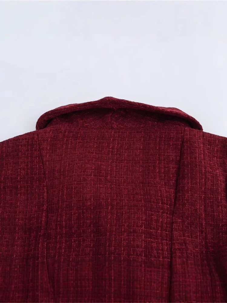 LANMREM 2025 весенний модный блейзер для женщин с лацканами в стиле пэчворк