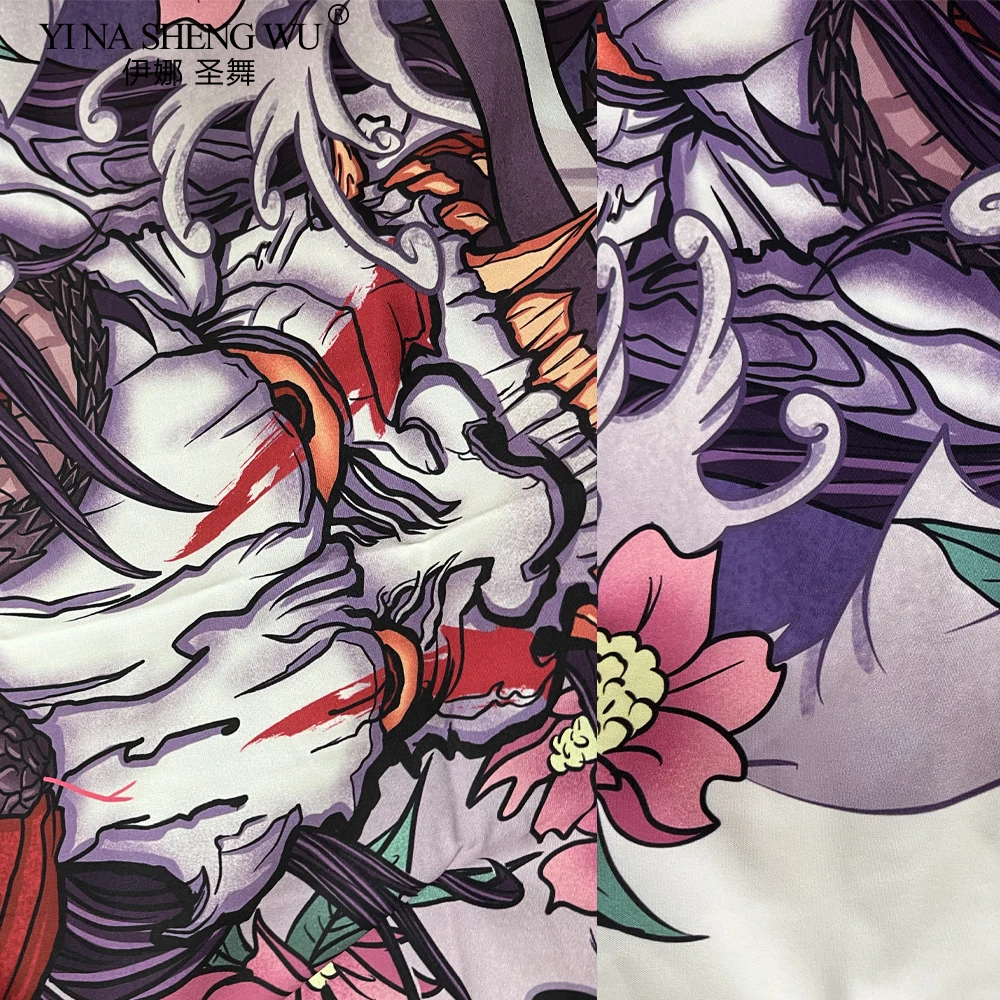 Летний кардиган со змеиным принтом демона мужской китайский дракон японское