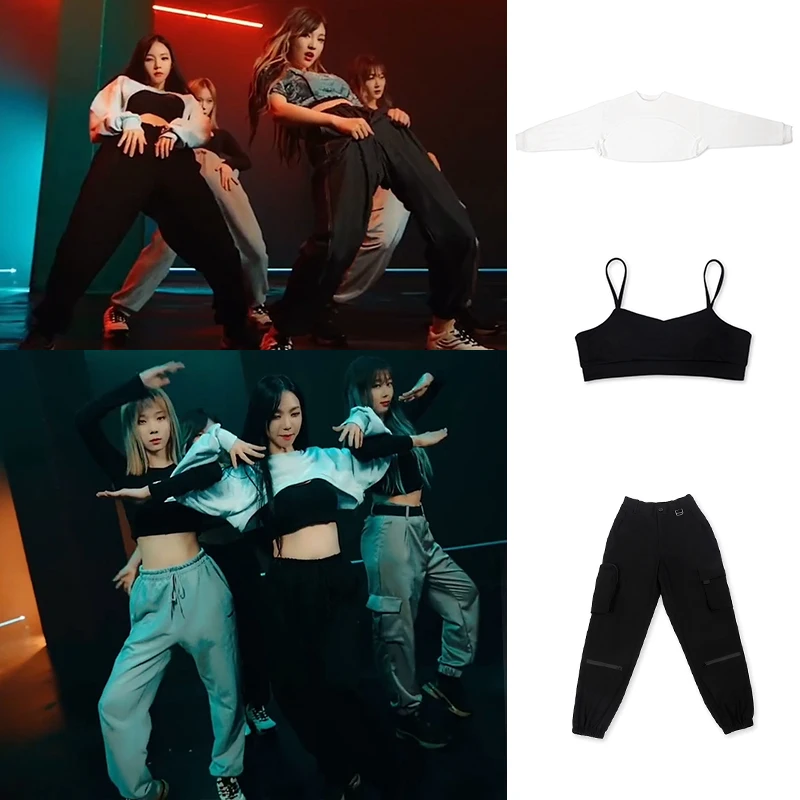 

Jazz Dance Clothes For Women Group Stage Performance Costumes Kpop Modern Hip Hop Handsome Suit Street Dance Clothing DWY7723