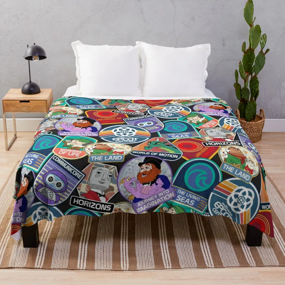 

EPCOT, центральные значки, пледы, диваны, пледы от Fluff