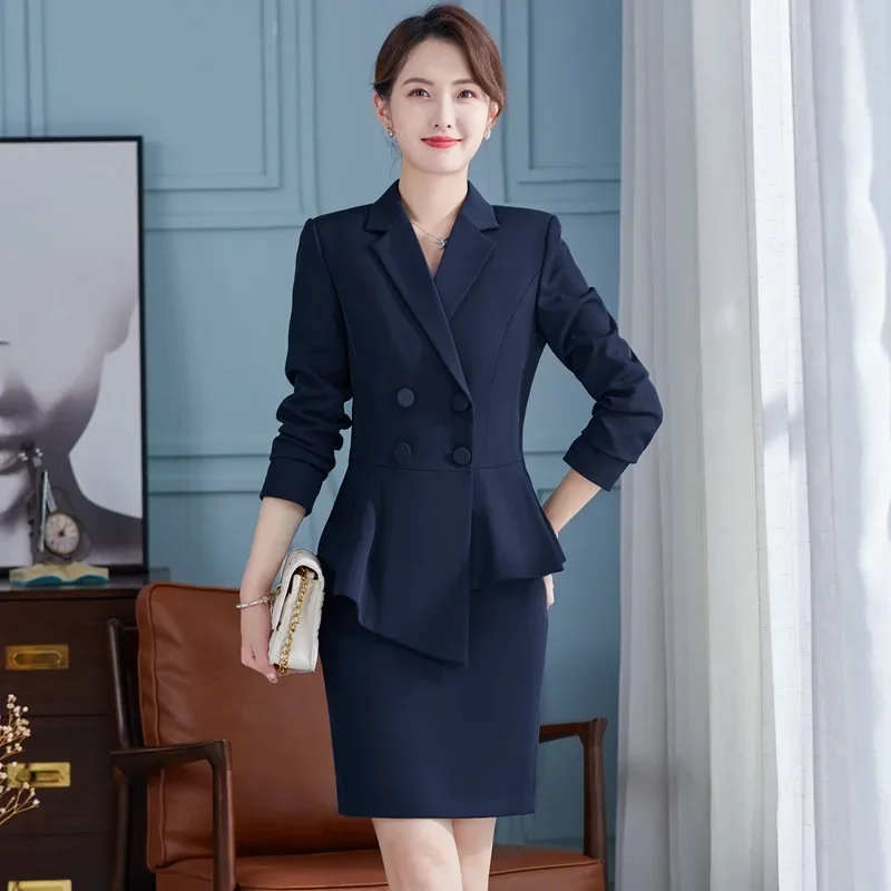 Женский модный приталенный костюм на весну и осень ювелирный магазин рабочая