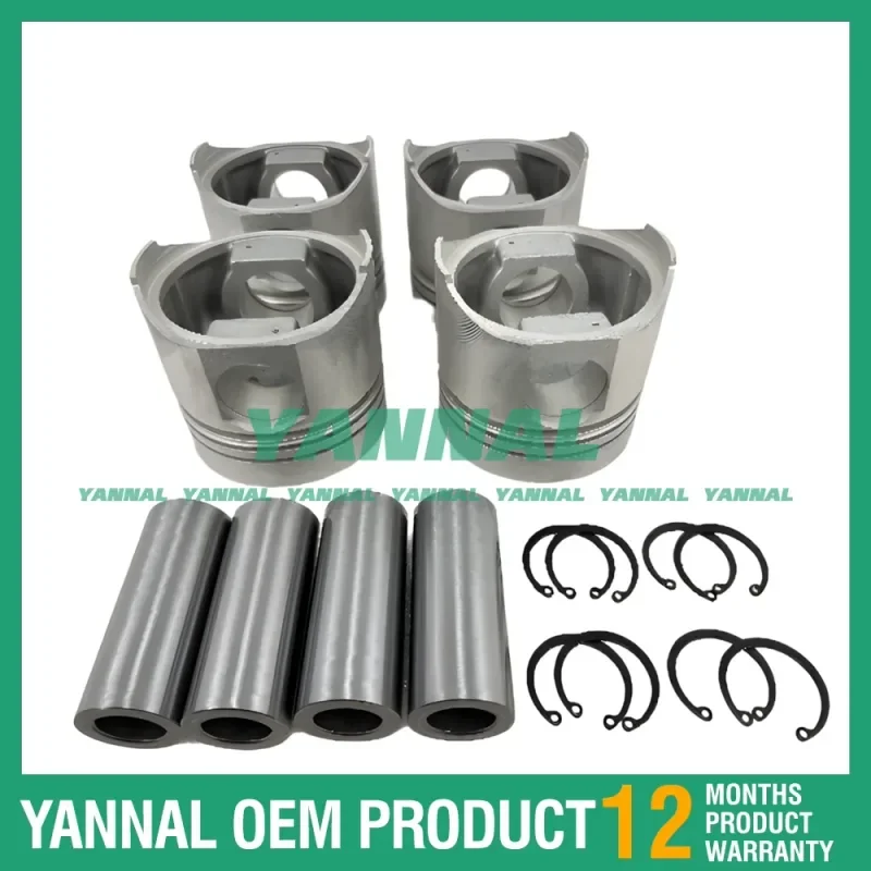 Высокое качество 4 шт. комплект поршней YN33GBZ для запасных частей двигателя YunNei
