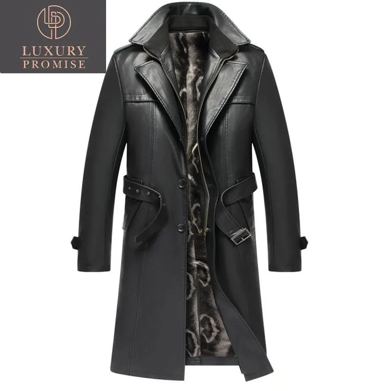 

2023 New Arrival Autumn&Winter Leather Thicked Trench Coat Men,Leather Jacket Men,Plus-Size M-4XL