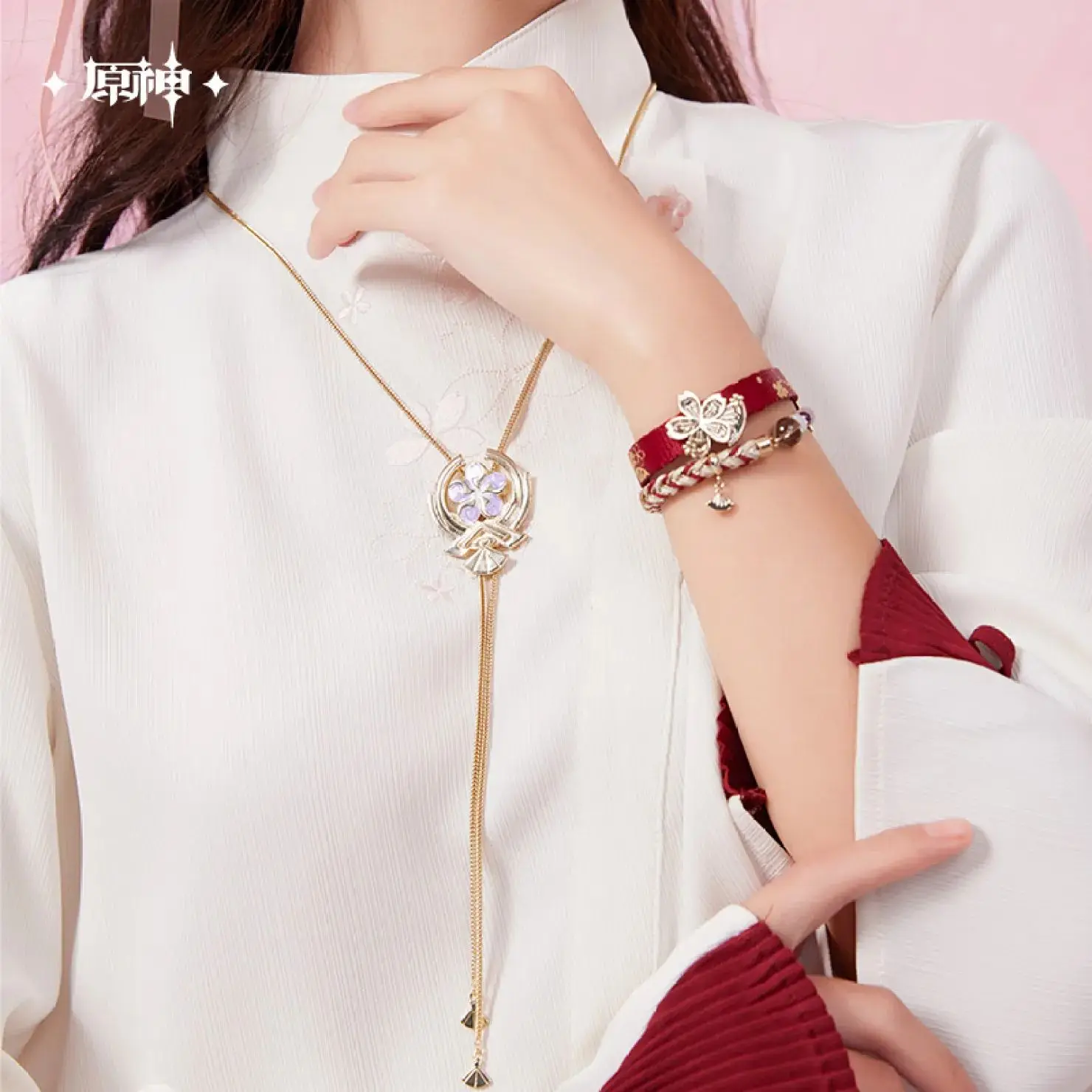 [Подлинный] Genshin Impact Yae Miko Topics Doujin Ювелирные изделия 90 см Медное ожерелье