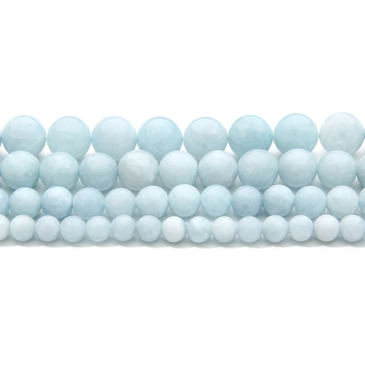 1 шт./упаковка бусины из белого камня 6/8/10/12 мм