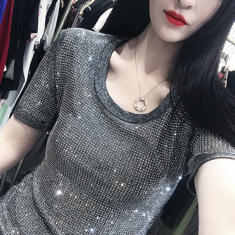 Футболка женская с круглым вырезом модная повседневная универсальная рубашка