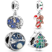 the new christmas jewelry women gift plata de ley 925 sterling silver fit original pandora diy santa claus charms bracelet beads