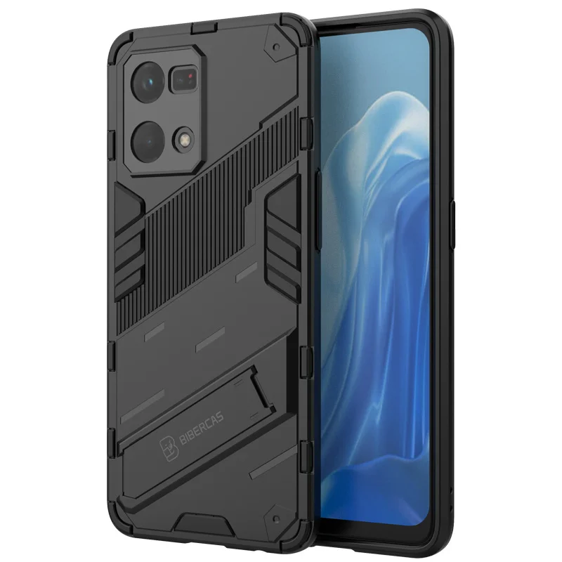 

Чехол для OPPO Reno 7 4G магнитный автомобильный держатель армированный чехол для телефона s для OPPO Reno7 CPH2363 6,43 "защитная задняя крышка с откидной п...