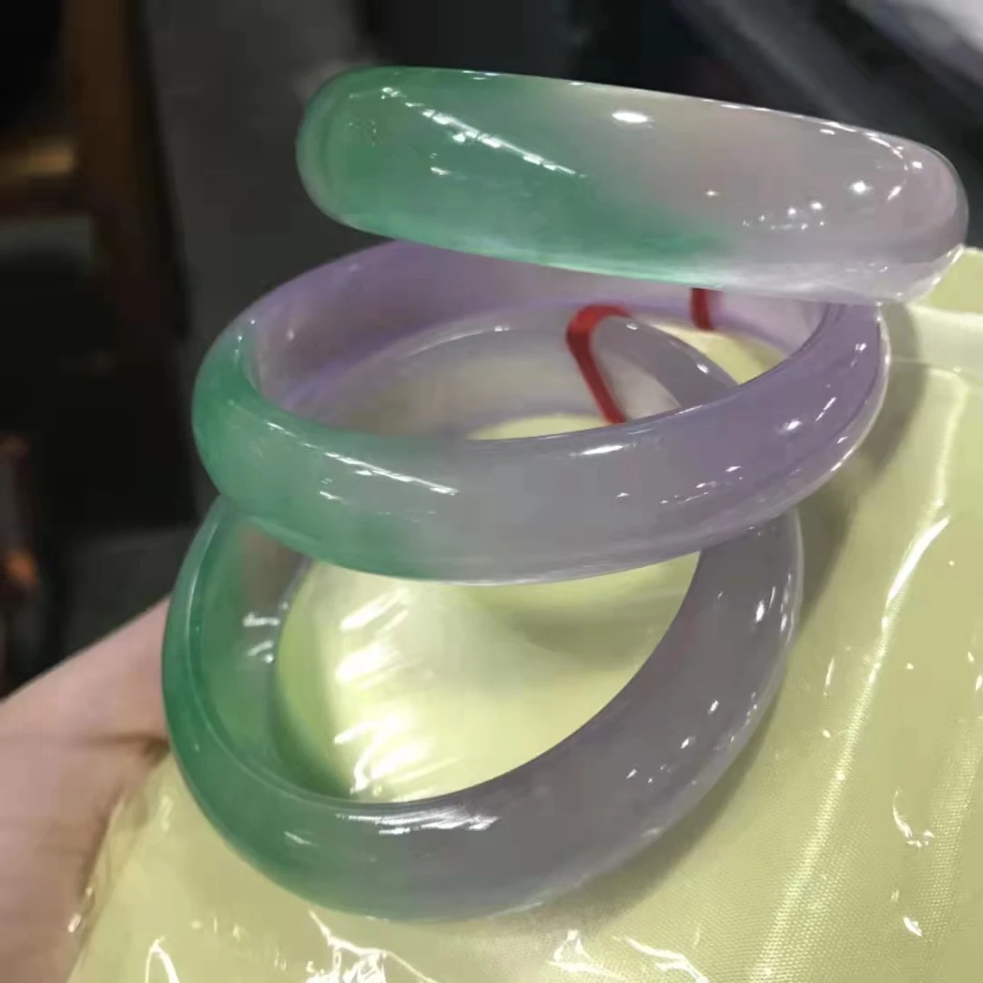 Редкий Натуральный ядеит украшение для рук ледяной вид фиолетовый растущий