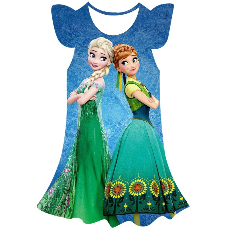 

New Frozen Elsa Dress Girls Summer Dress Princess Cosplay Costume Dresses for Kids Christmas Birthday Fancy Party Vestidos