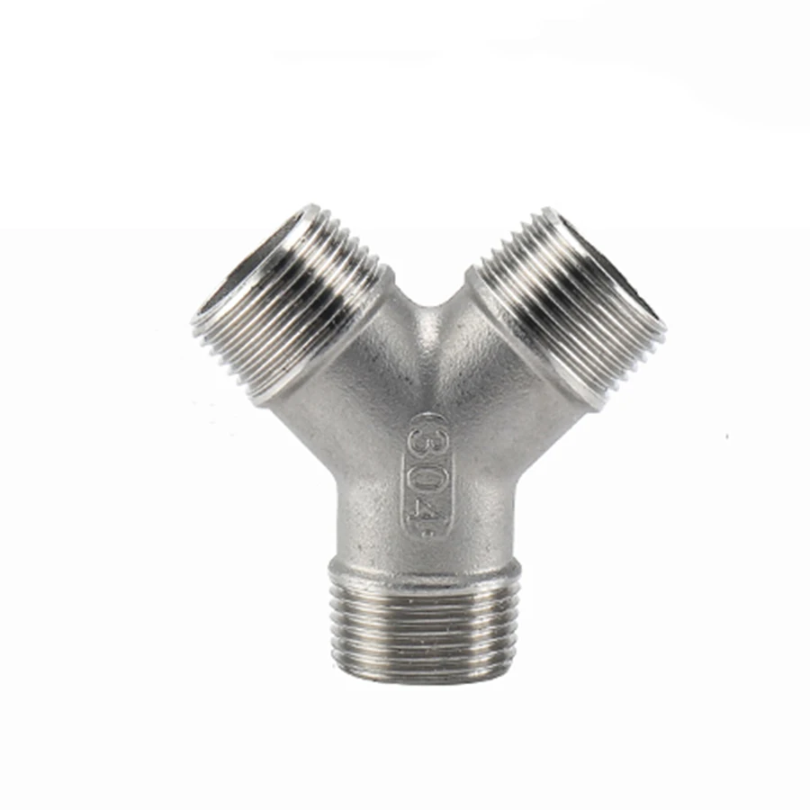 

1 шт., Y-образное 3-стороннее соединение из нержавеющей стали 304, Резьба BSP «Мама/папа», 1/4, 3/8, 1/2, 3/4, 1 дюйм, 2 дюйма, фитинги для водопроводных труб