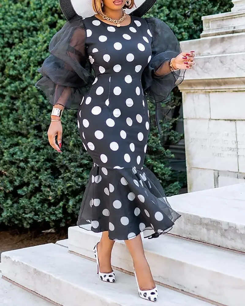 Женское свободное платье-Русалка RMSFE приталенное платье с круглым вырезом и