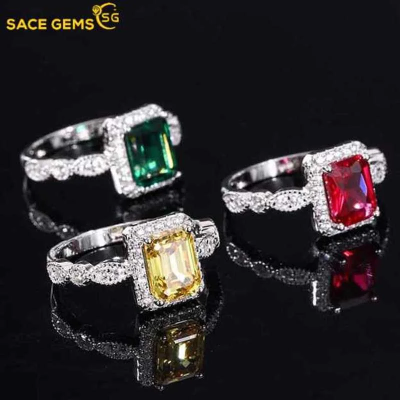 

SACE GEMS 2022 Trend 925 Sterling Silver Elegant 5A Zircon Gemstone Rings for Women Cocktail Party Fine Jewelry Gift