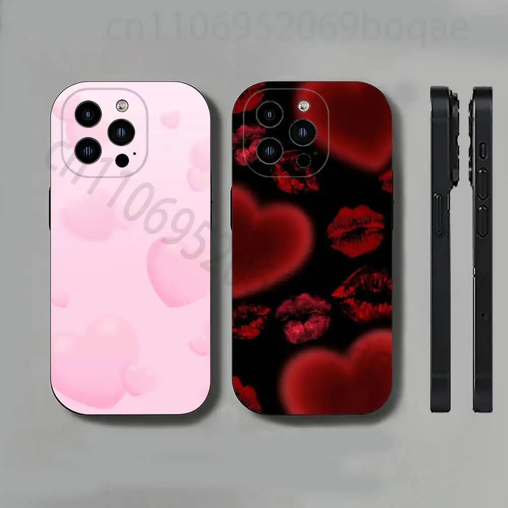 Фото Чехол Sweetie Lip Mark Slim Back для iPhone 17, 16, 15, 14, 13, 12, 11 Pro, Max, Plus, X, XS, XR, SE, Mini, защитный чехол №1