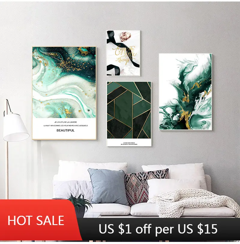 Скандинавские горы реки Геометрическая фигурка настенная живопись на холсте