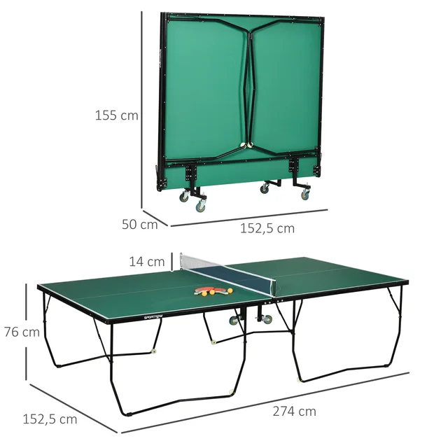Ace Table de ping-pong pliante intérieur extérieur 274x152.5 cm