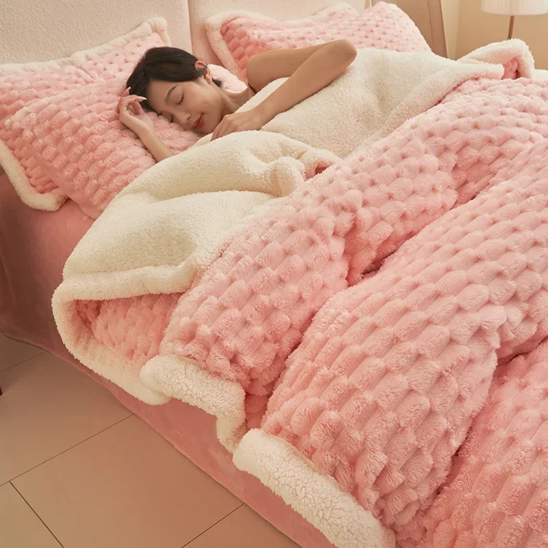 

Coral Fleece Duvet Cover for Bedding Warm Thicken Comforter Sets Quilt Cover Nordic Sling Queen Size Duvets Velvet Bed Linen