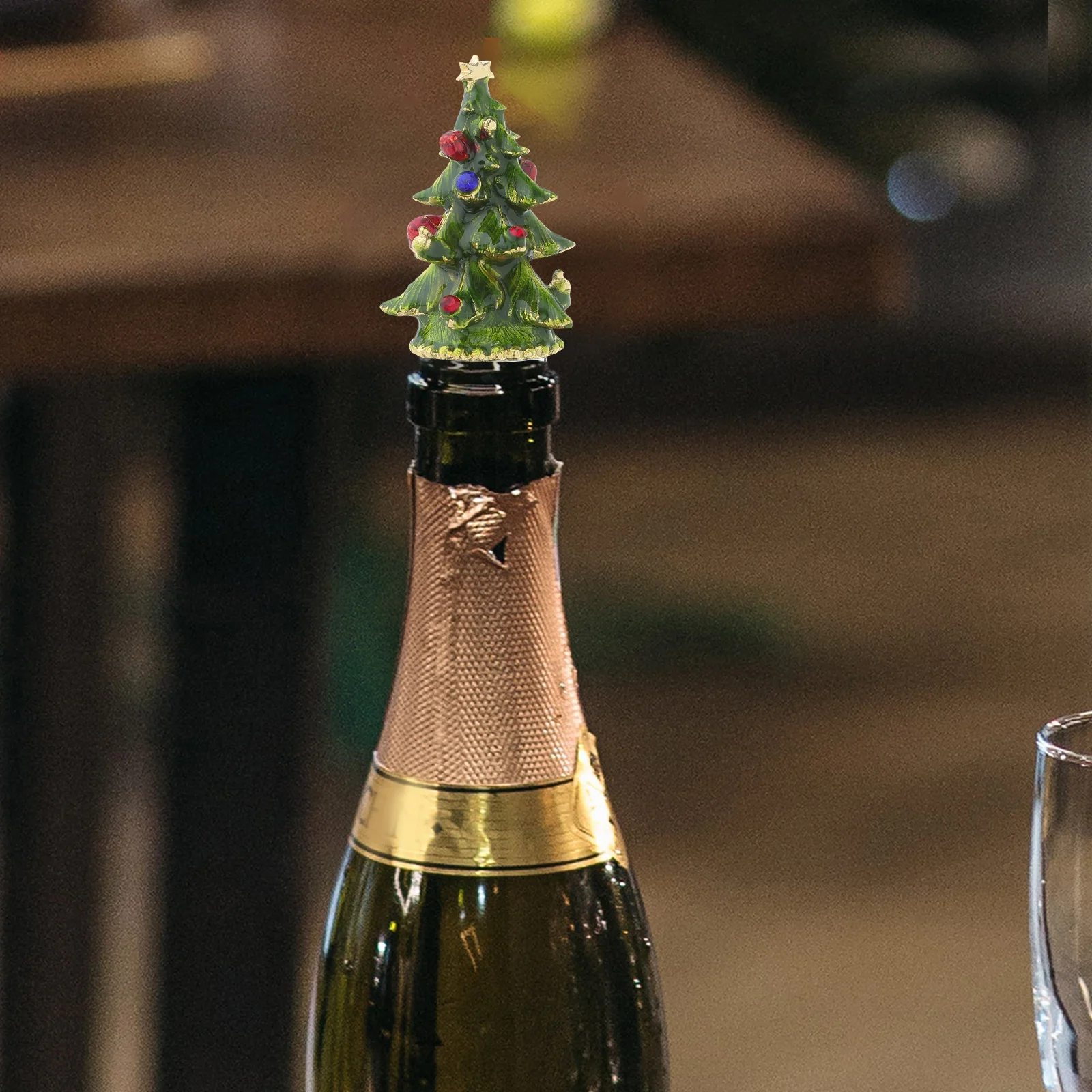 Эмалированная рождественская серия пробки для бутылок объемные украшения