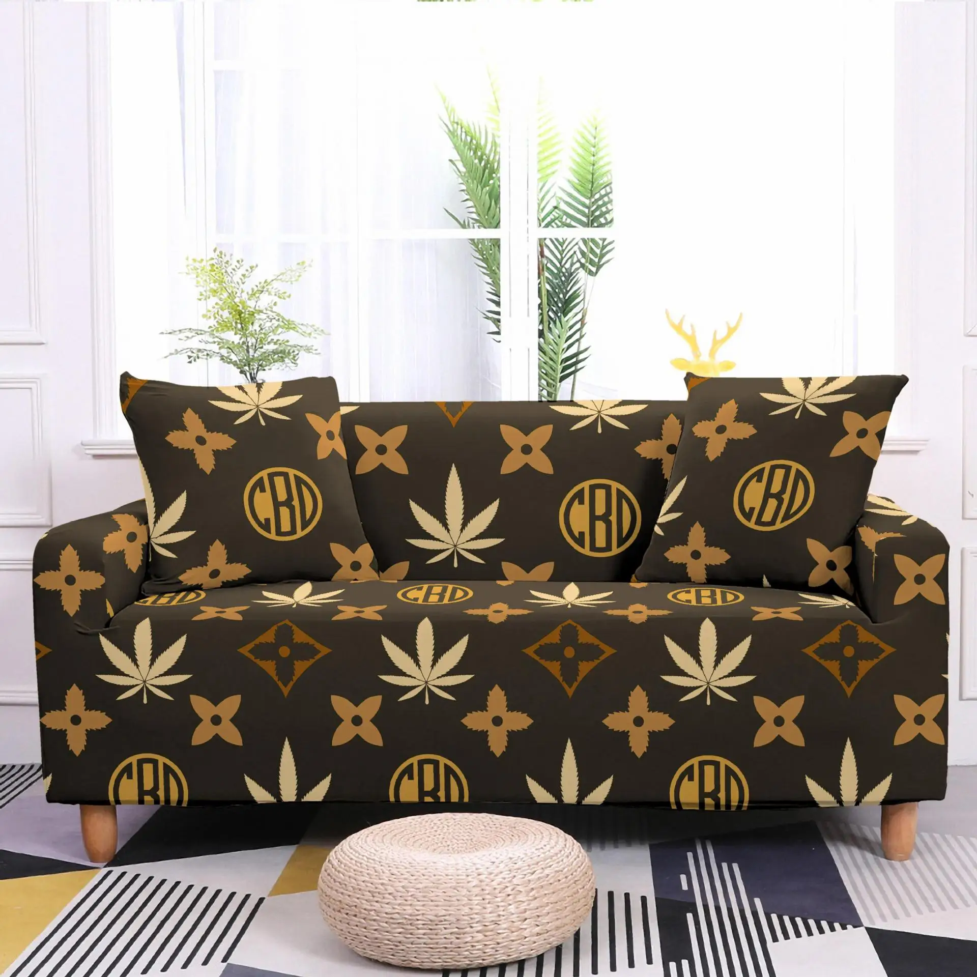 

Home Decor Dustproof Elastic Sofa Cover All Inclusive Spandex Sofa Covers for Living Room Sectional Sofa Cushion Cover 1PC