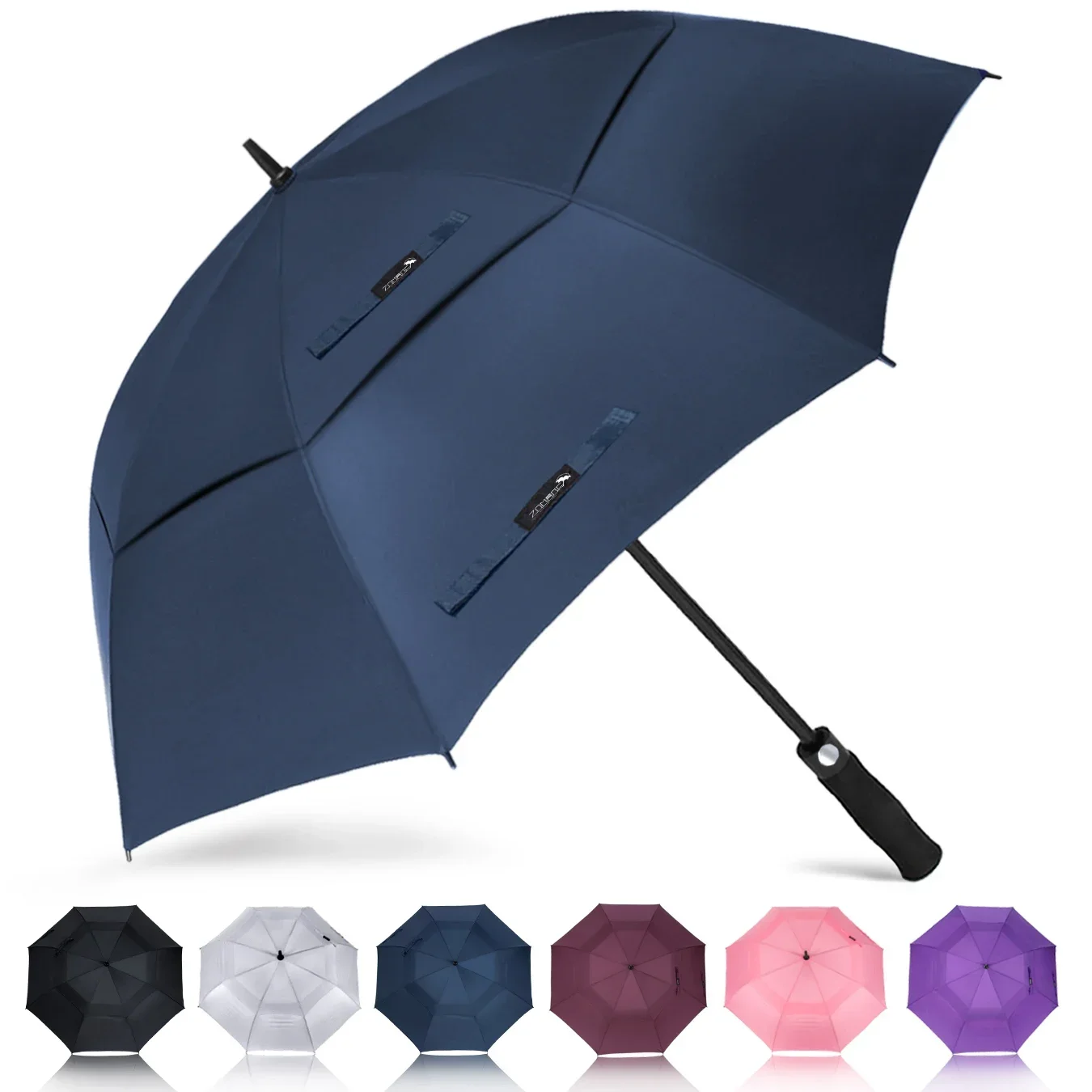

Automatic Umbrellas Men Vented For Open Stick Umbrella Canopy Golf Strong ZOMAKE Women 68 Inch Windproof Waterproof Double