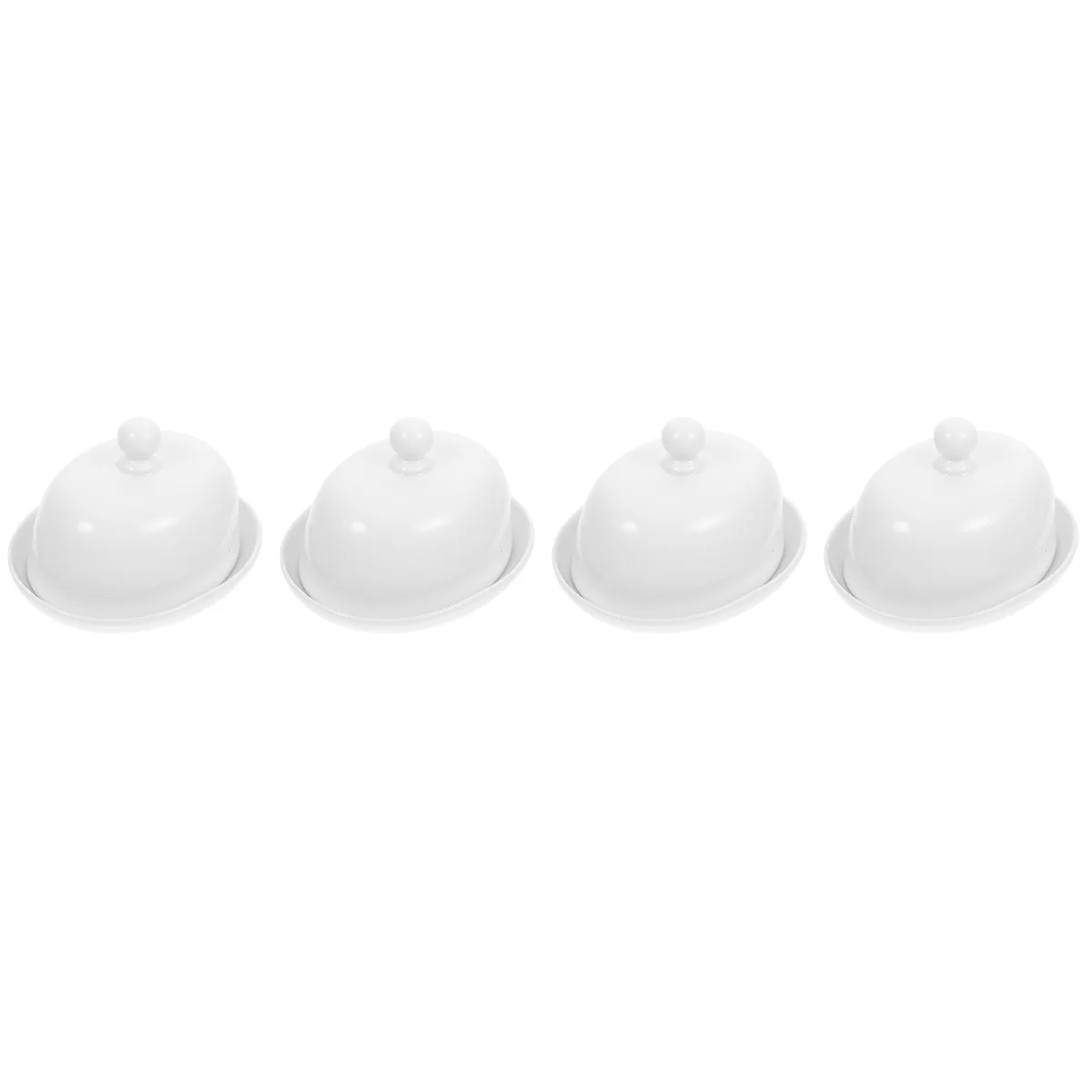

4x Lid For Countertop Dish With Lid Butter Container Kitchen Butter Storage Holder for Kitchen Restaurant Home