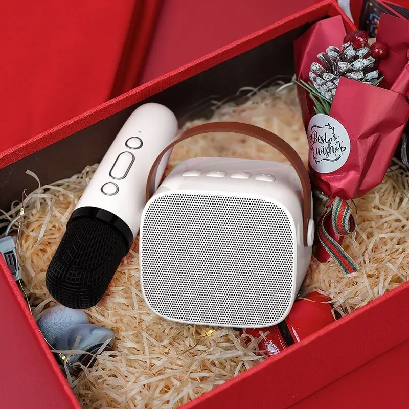 

2022New Hot-selling Party Outdoor Portable Microphone Speaker Integrated Mini Wireless Bluetooth Children's Home Karaoke Speaker