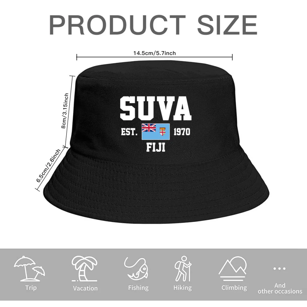 Панамы Фиджи EST.1970 Эмблема Сувы Флаг Солнцезащитный козырек Прохладные уличные
