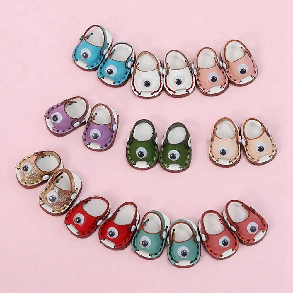 

For obitsu11GSCbody9OB11 Handmade Cute for 1/11 OB11 New Casual Doll Sandals Leather Shoes Cowhide Dolls Shoes