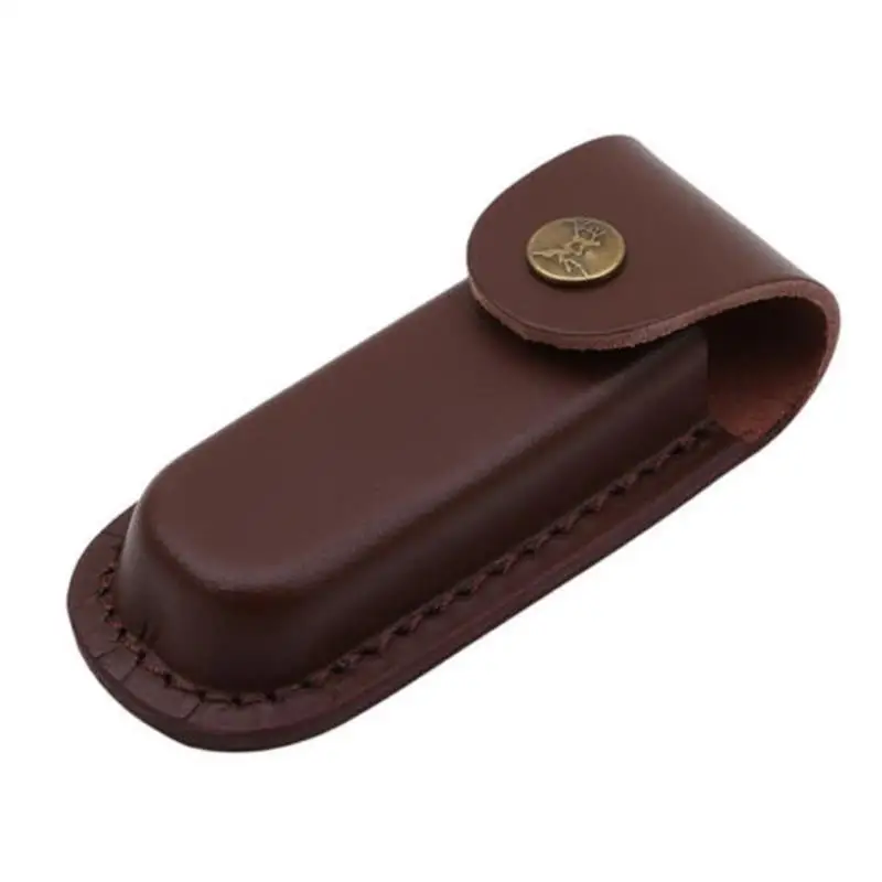 

1piece Brown Sheath for Folding Knife Sheath Holster Real Leather Knife Case