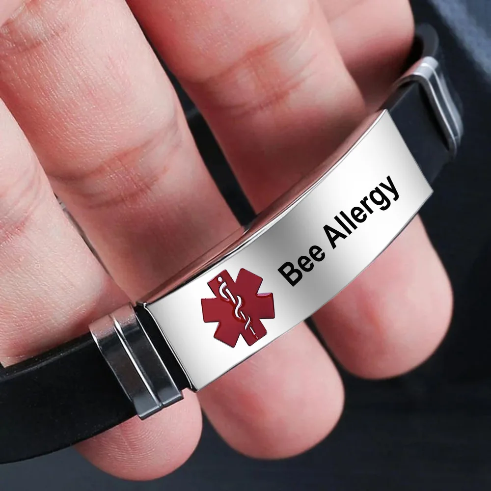 FIMAODZ браслет для аллергии на пенициллин медицинское оповещение детей мужские