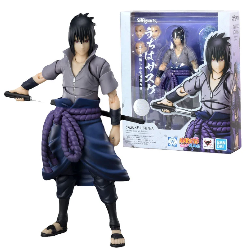 

Фигурки героев аниме Bandai SHF NARUTO Uchiha Sasuke Neoplastid 2,0, игрушки для мальчиков и девочек, подарок для детей, коллекционные модели с орнаментом