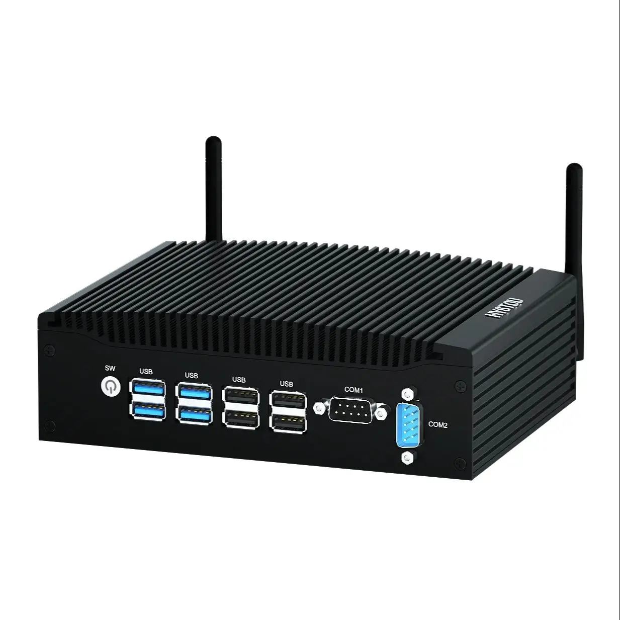 HYSTOU Dual Com Lan HD-MI безвентиляторный ПК H7 i5-8260U Mini Industrial компьютер 8 USB